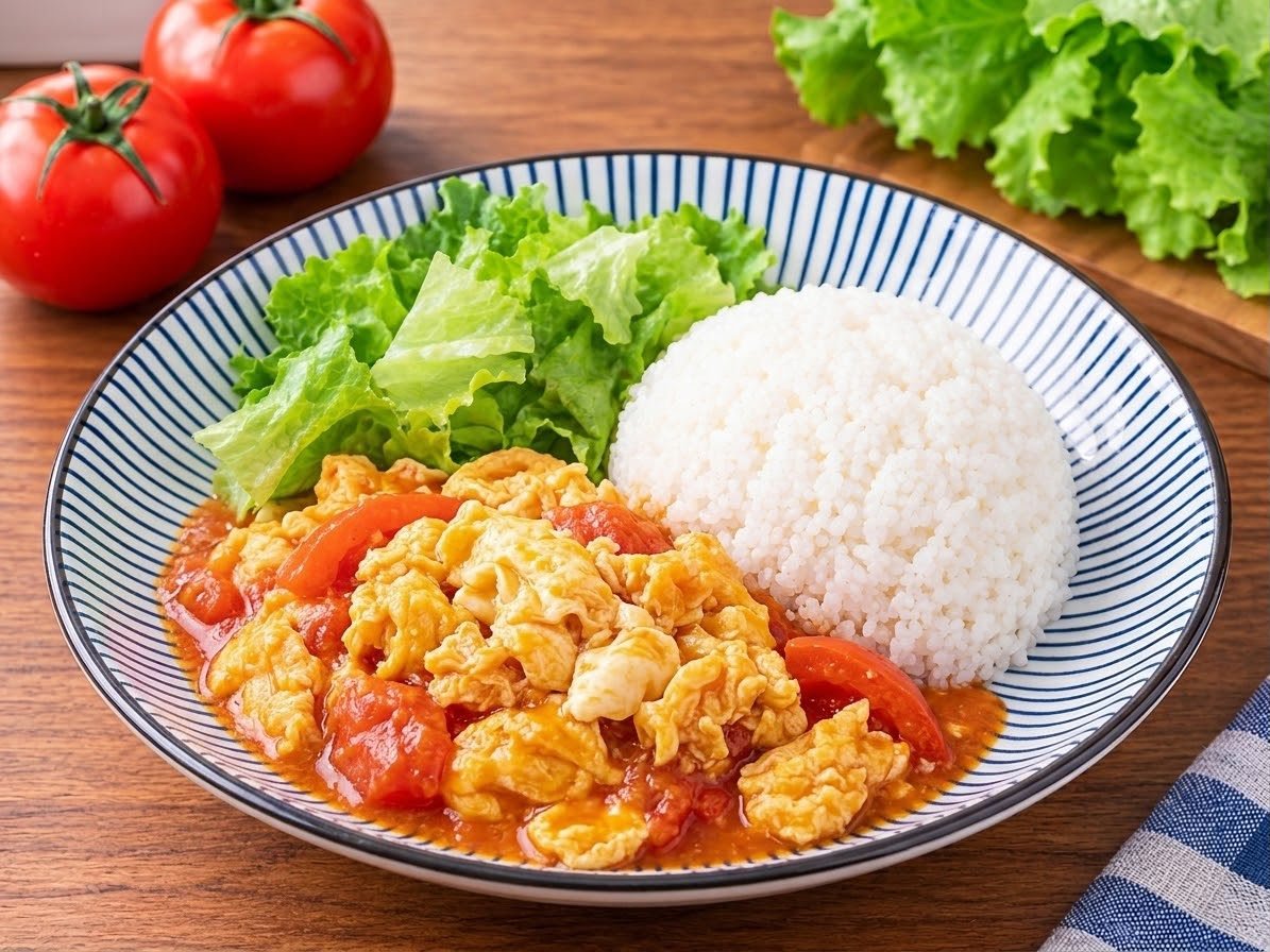 Tomato & Egg Rice Bowl 番茄鸡蛋盖饭
